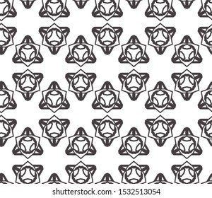 Seamless vector pattern in geometric ornamental style