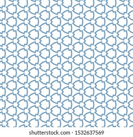 Seamless vector pattern in geometric ornamental style
