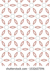 Seamless vector pattern in geometric ornamental style