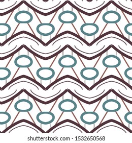 Seamless vector pattern in geometric ornamental style