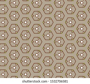 Seamless vector pattern in geometric ornamental style