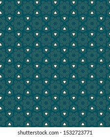 Seamless vector pattern in geometric ornamental style