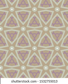 Seamless vector pattern in geometric ornamental style