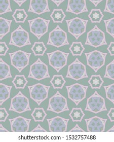 Seamless vector pattern in geometric ornamental style