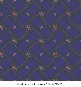 Seamless vector pattern in geometric ornamental style