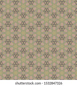 Seamless vector pattern in geometric ornamental style