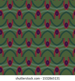 Seamless vector pattern in geometric ornamental style