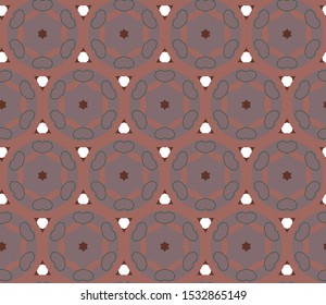 Seamless vector pattern in geometric ornamental style