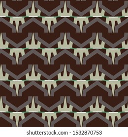 Seamless vector pattern in geometric ornamental style