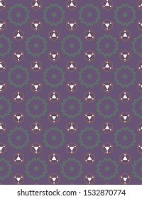 Seamless vector pattern in geometric ornamental style