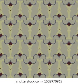 Seamless vector pattern in geometric ornamental style