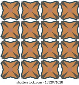 Seamless vector pattern in geometric ornamental style