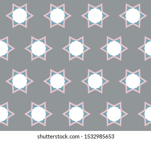Seamless vector pattern in geometric ornamental style