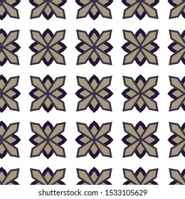Seamless vector pattern in geometric ornamental style