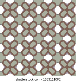 Seamless vector pattern in geometric ornamental style