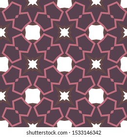 Seamless vector pattern in geometric ornamental style