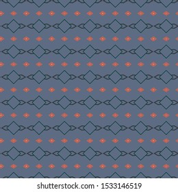 Seamless vector pattern in geometric ornamental style