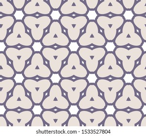 Seamless vector pattern in geometric ornamental style