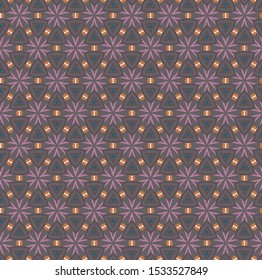 Seamless vector pattern in geometric ornamental style