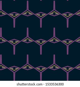Seamless vector pattern in geometric ornamental style