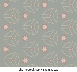 Seamless vector pattern in geometric ornamental style