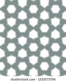 Seamless vector pattern in geometric ornamental style