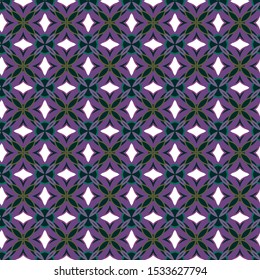 Seamless vector pattern in geometric ornamental style