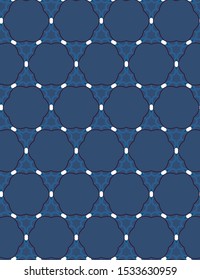 Seamless vector pattern in geometric ornamental style