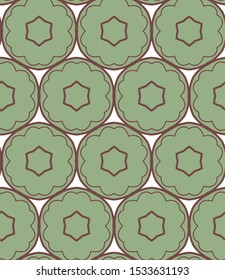 Seamless vector pattern in geometric ornamental style