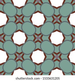 Seamless vector pattern in geometric ornamental style