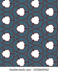 Seamless vector pattern in geometric ornamental style