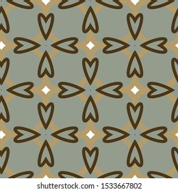 Seamless vector pattern in geometric ornamental style