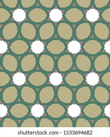 Seamless vector pattern in geometric ornamental style