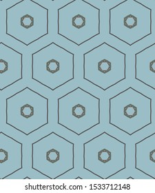 Seamless vector pattern in geometric ornamental style