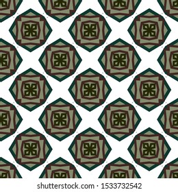 Seamless vector pattern in geometric ornamental style