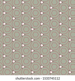 Seamless vector pattern in geometric ornamental style