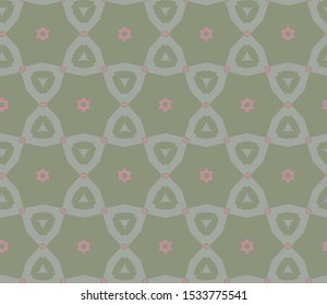 Seamless vector pattern in geometric ornamental style