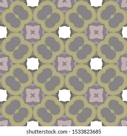 Seamless vector pattern in geometric ornamental style