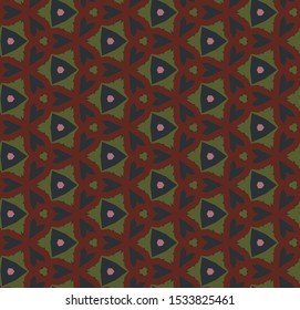 Seamless vector pattern in geometric ornamental style