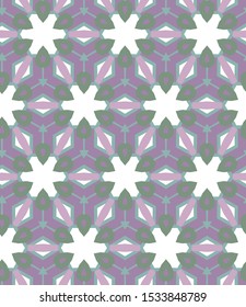 Seamless vector pattern in geometric ornamental style