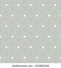 Seamless vector pattern in geometric ornamental style