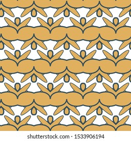Seamless vector pattern in geometric ornamental style