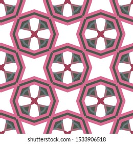Seamless vector pattern in geometric ornamental style