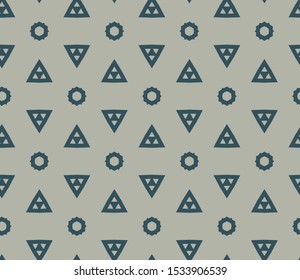 Seamless vector pattern in geometric ornamental style