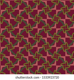 Seamless vector pattern in geometric ornamental style