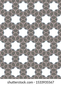 Seamless vector pattern in geometric ornamental style