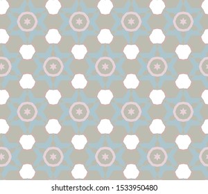 Seamless vector pattern in geometric ornamental style