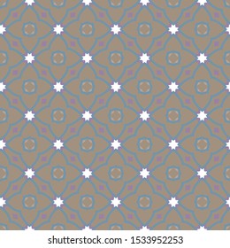 Seamless vector pattern in geometric ornamental style