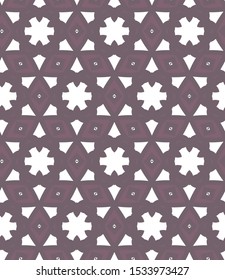 Seamless vector pattern in geometric ornamental style
