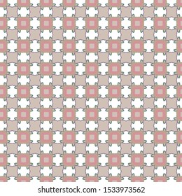 Seamless vector pattern in geometric ornamental style